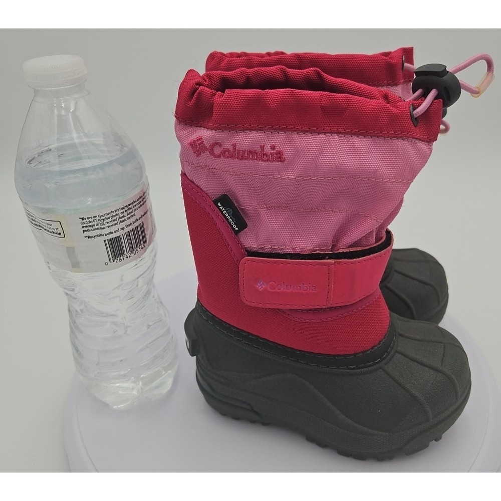 COLUMBIA Kids Pink Powderbug Plus II *NWOB* Toddler Kids SLIP ON Snow Boot Sz 6 - Picture 13 of 13